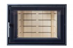 Dvierka AUREA Nische 62/44 čierne klučka v ľavo (firetherm)