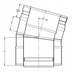 Koleno 15°/80 mm (CFS)