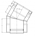 Koleno 30°/80 mm (CFS)