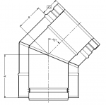 Koleno 45°/80 mm (CFS)