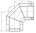 Koleno 90°/80 mm (CFS)