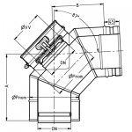Koleno s KO P1 87°/80 mm (CFS)