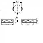 Krokvová objímka 80 mm (ICS25)