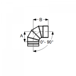 Koleno prestaviteľné 0-90°/230 mm (PPL)