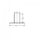 Prestup strechou 0° - Nerez 150 mm (ICS50)