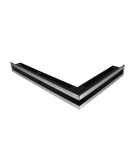 Mriežka Rohová SLIM INOX 6  6X60X40 Pravá