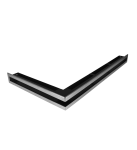 Mriežka Rohová SLIM INOX 9  9X60X40 Ľavá